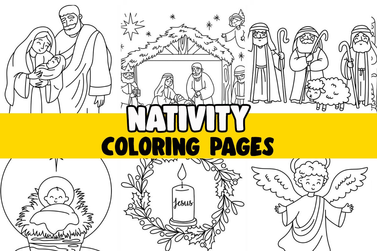 nativity coloring pages (free printables) - the best ideas for kids